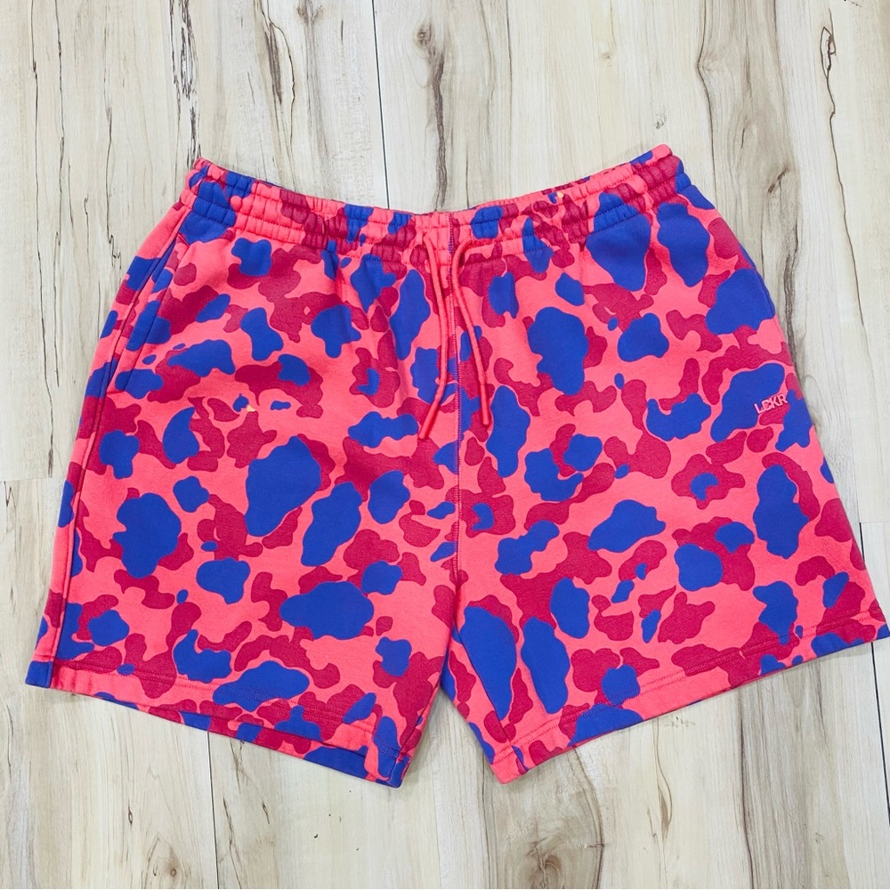 LCKR Fleece Pink Gum Ghost Camo Shorts Size Large